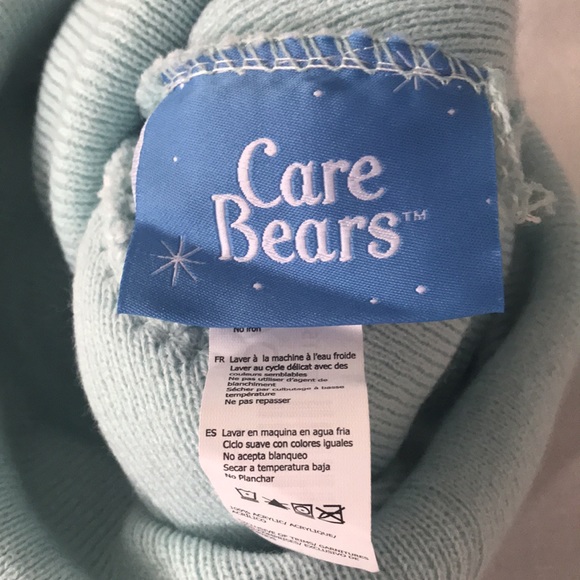 Care Bears Light Blue Knit Tuque With White Pom Pom Stitched Logo New With Tag - Picture 8 of 11